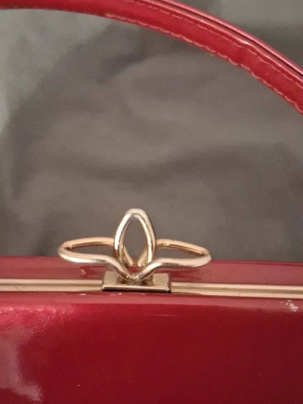 Red Patent Top-Handle Women’s Bag